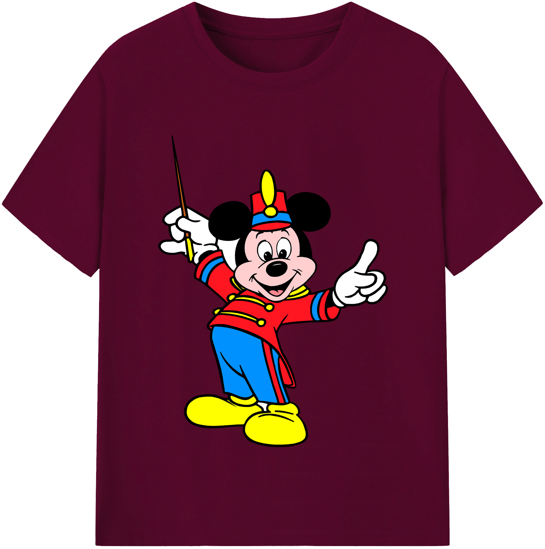 （画像用） ミッキーマウス Mickey Mouse レディースカジュアルプリントTシャツ（綿100％）